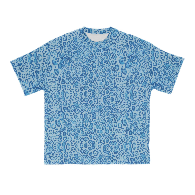 Street Leopard Print T-Shirt - Blue - 3XL - image 1