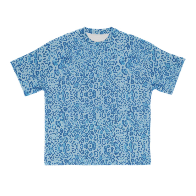 Street Leopard Print T-Shirt - Blue - 3XL - image 1