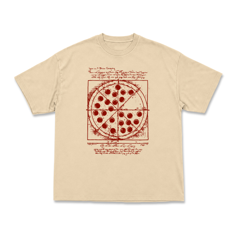 Heritage Sketch Print Ribbed Street Style T-Shirt - Apricot - US16-18(2XL) - image 2