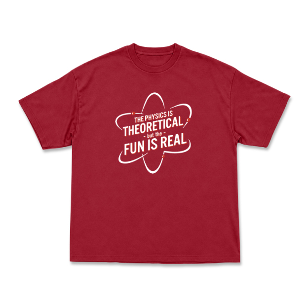 Casual Fun Is Real Slogan Physics Graphic T-Shirt  - Red - US16-18(2XL) - image 10