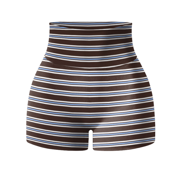 Minimalist Striped High Waist Yoga Shorts  - image 5