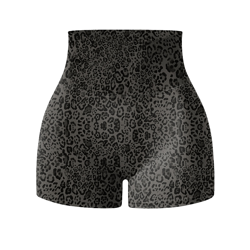 Wild Muse High Waisted Leopard Print Sculpting Yoga Shorts - image 3
