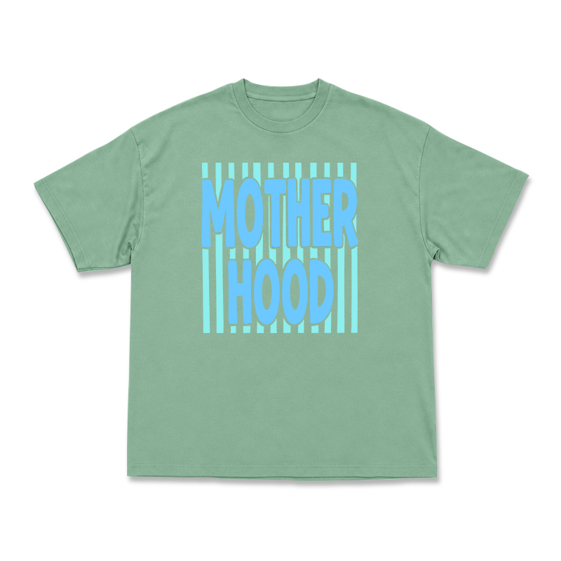 Streetwear Motherhood Round Neck Graphic Print T-Shirt - Light Green - US16-18(2XL) - image 1