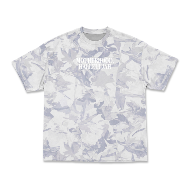 Vintage Camo MOTHERHOOD HALLELUJAH Print T-Shirt - Ice Blue Camo - 3XL - image 4