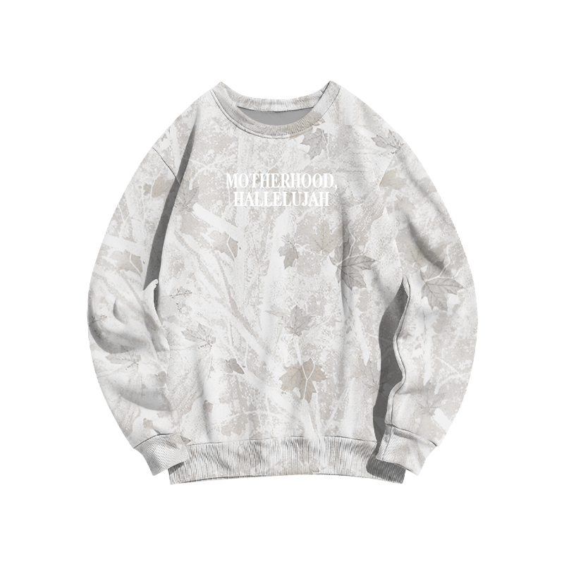 Vintage Camo MOTHERHOOD HALLELUJAH  Print Sweatshirt - Light Grey Camo - 3XL - image 4