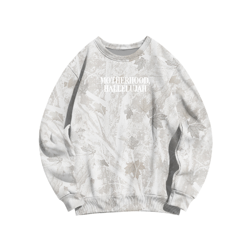 Vintage Camo MOTHERHOOD HALLELUJAH  Print Sweatshirt - Light Grey Camo - 3XL - image 4