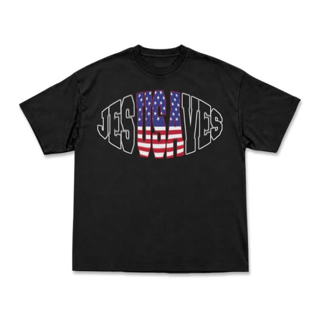Patriotic Star Stripe Print T-Shirt - Black - US16-18(2XL) - image 11