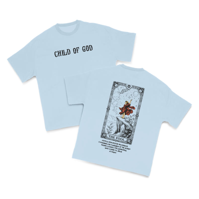 Child Of God Tarot 0 The Fool Print T-shirt - Light Blue - US16-18(2XL) - image 8