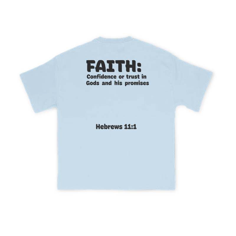 Faith: Confidence Or Trust In Gods And His Promises Print T-Shirt - Light Blue - US16-18(2XL) - image 12