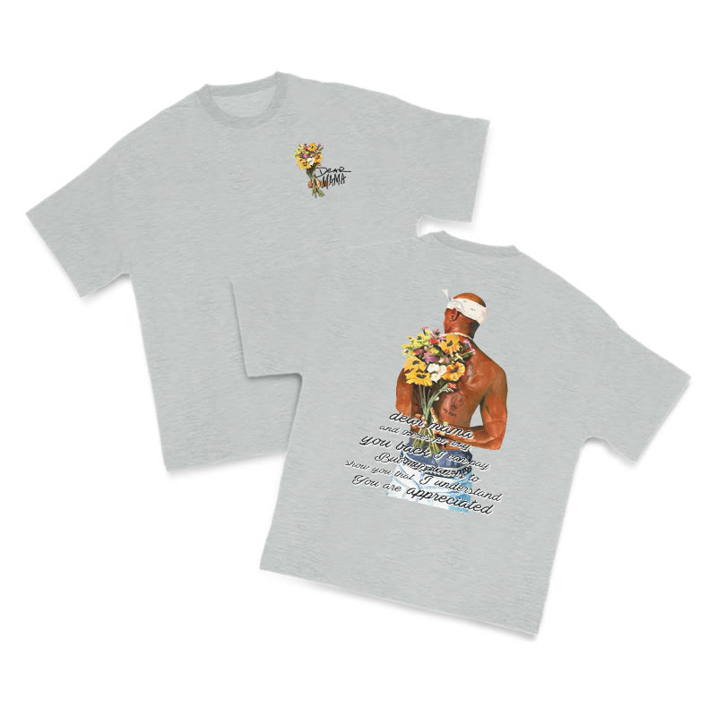 Dear Mama Homage Print T-shirt - Grey - US16-18(2XL) - image 3