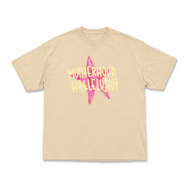 Vintage MOTHERHOOD HALLELUJAH Star Graphic Print T-Shirt - Apricot - US16-18(2XL) - image 9