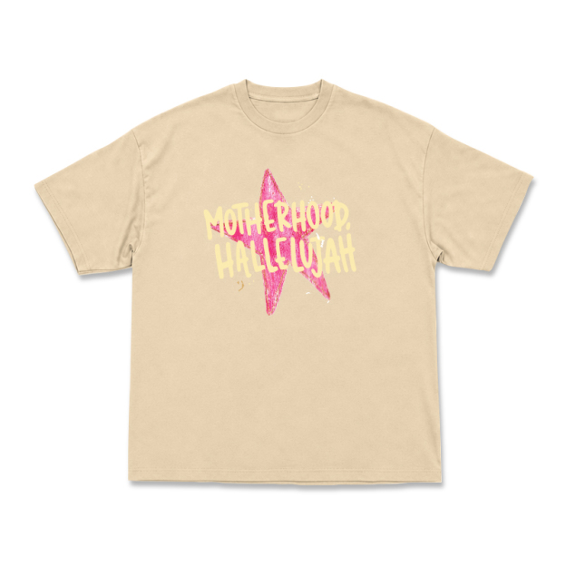 Vintage MOTHERHOOD HALLELUJAH Star Graphic Print T-Shirt - Apricot - US16-18(2XL) - image 9