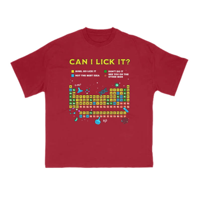 Can I Lick It Print T-shirt - Red - US16-18(2XL) - image 12