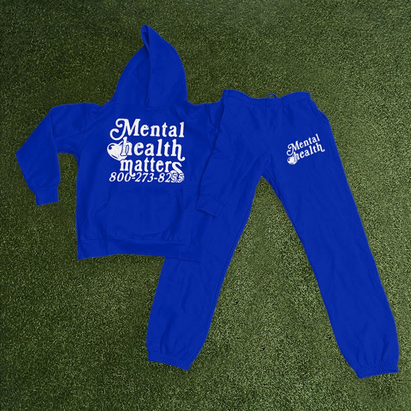 Mental Health Matters Print Hoodie Set