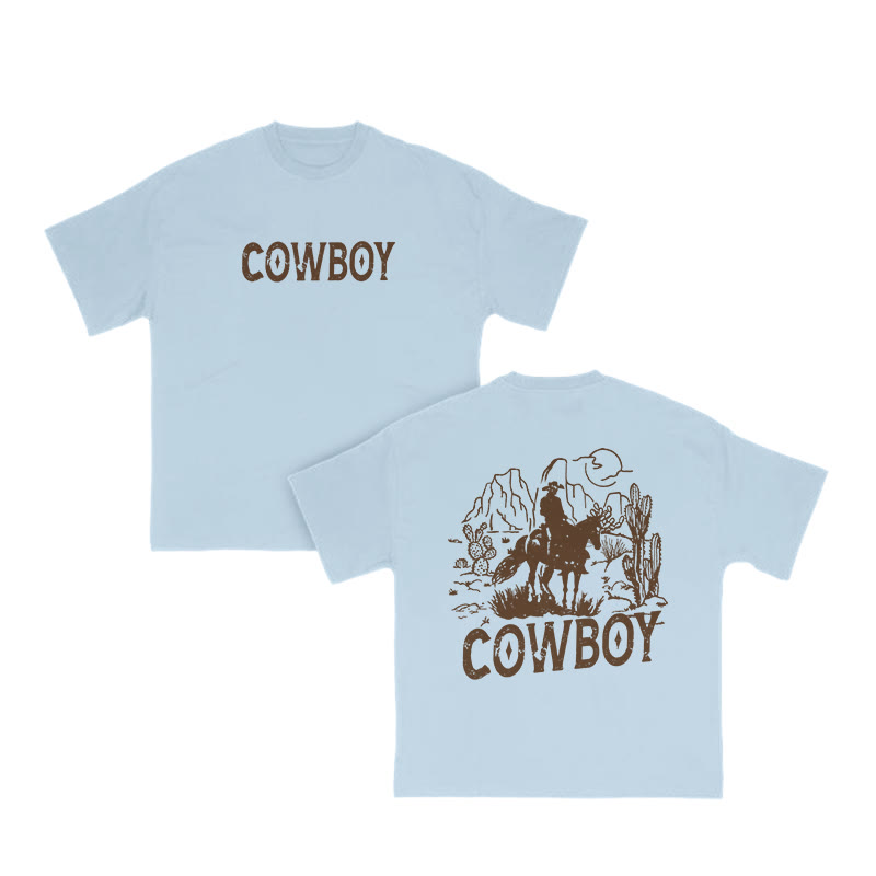 Unisex 100% Cotton COWBOY Print T-shirt