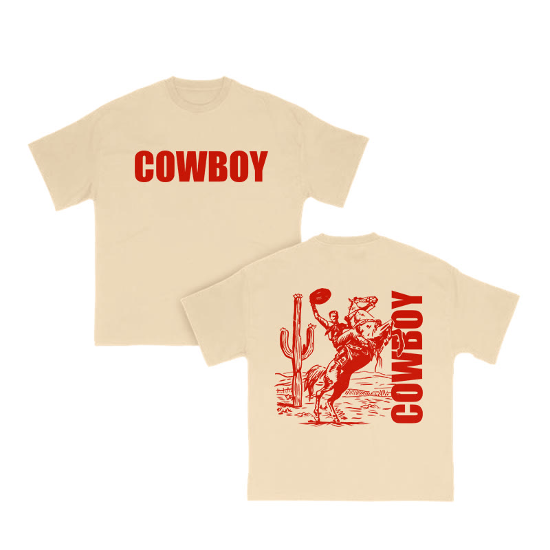 Unisex 100% Cotton COWBOY Print T-shirt