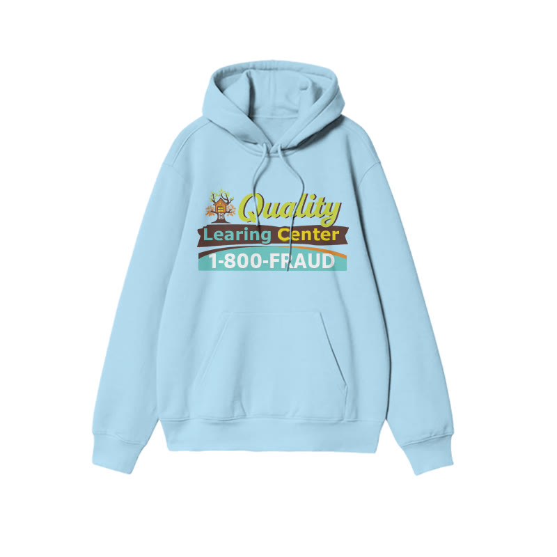 Quality Learing Center 1-800-fraud Print Causal Hoodie - Blue - US16-18(2XL) - image 6