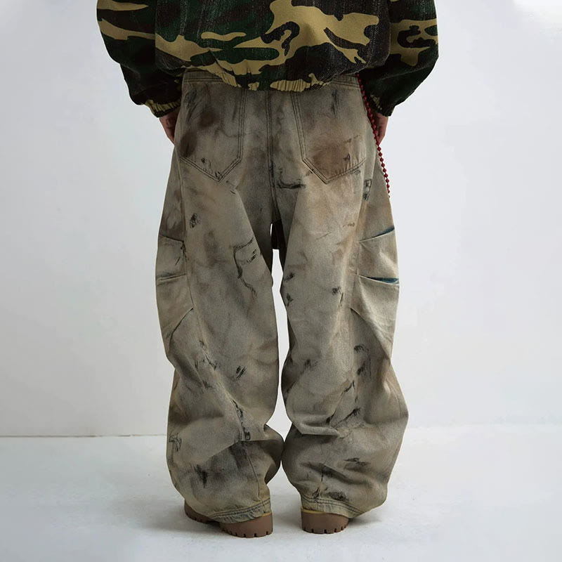 Unisex Washed And Distressed Wasteland Style Jeans - image 3