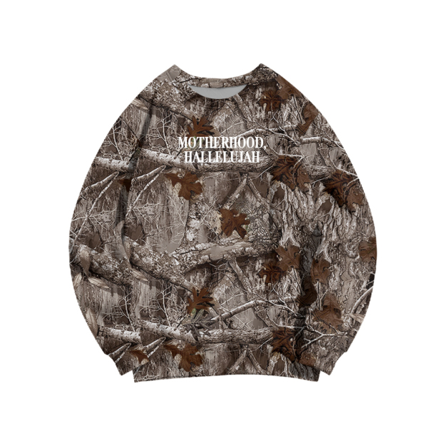 Vintage Camo MOTHERHOOD HALLELUJAH  Print Sweatshirt - Dark Brown Camo - 3XL - image 14