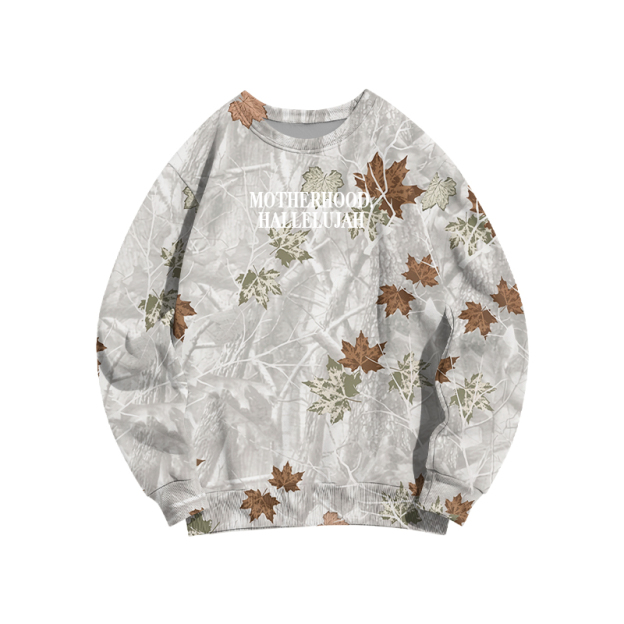 Vintage Camo MOTHERHOOD HALLELUJAH  Print Sweatshirt - Grey Leaf Camo - 3XL - image 11