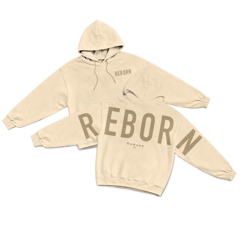 Reborn Romans 6:4 Print Hoodie - Apricot - US16-18(2XL) - image 14