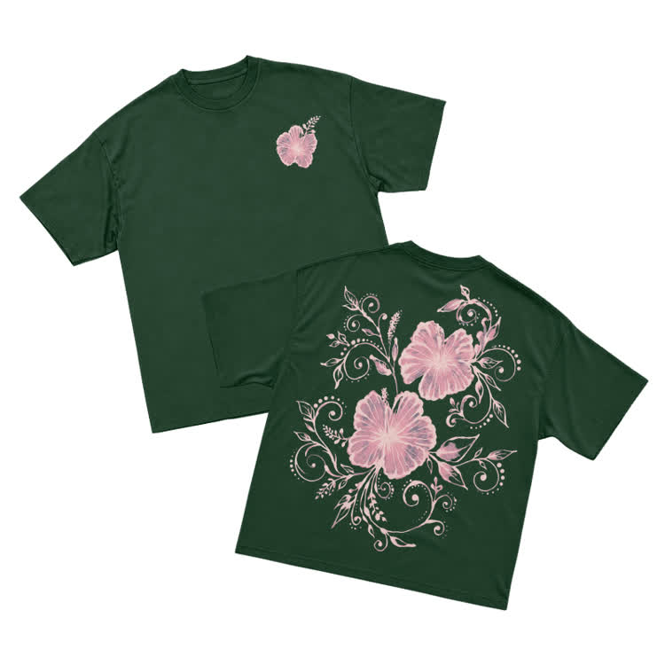 Bleach Island Bloom Statement Back Print Short Sleeve T-shirt - Green - US16-18(2XL) - image 3
