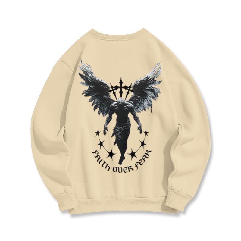 Unisex 100% Cotton Faith Over Fear Print Sweatshirt - image 7