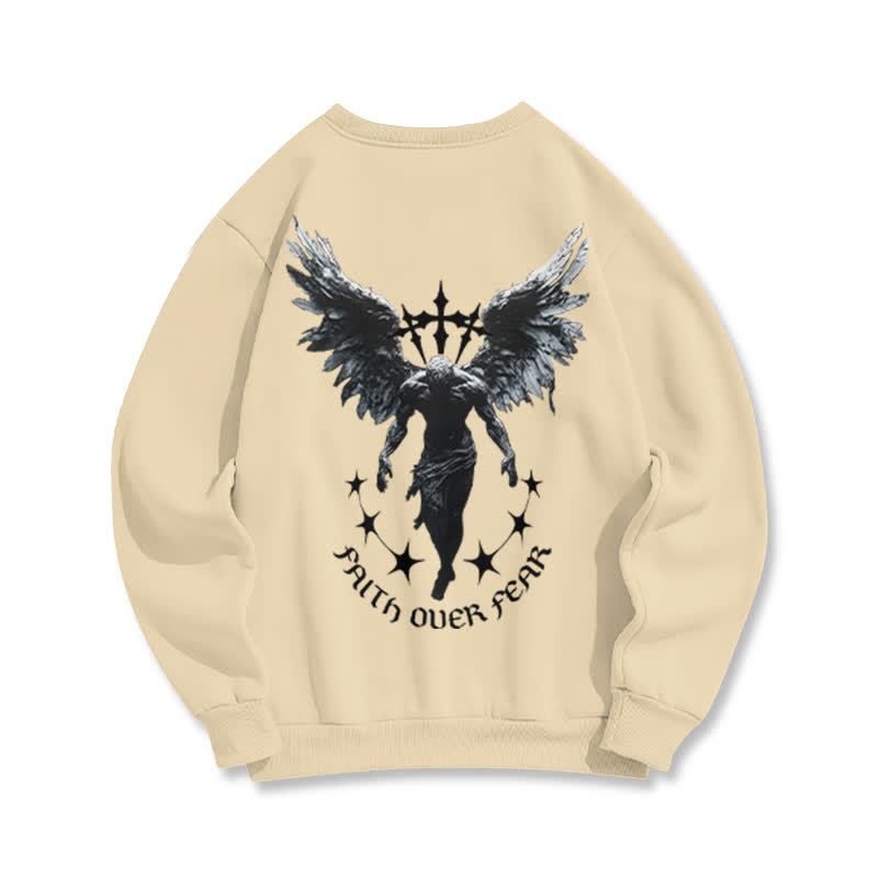 Unisex 100% Cotton Faith Over Fear Print Sweatshirt - image 7