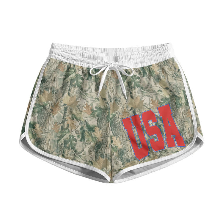 USA Camo Print Pocket Shorts - Green - 5XL - image 5
