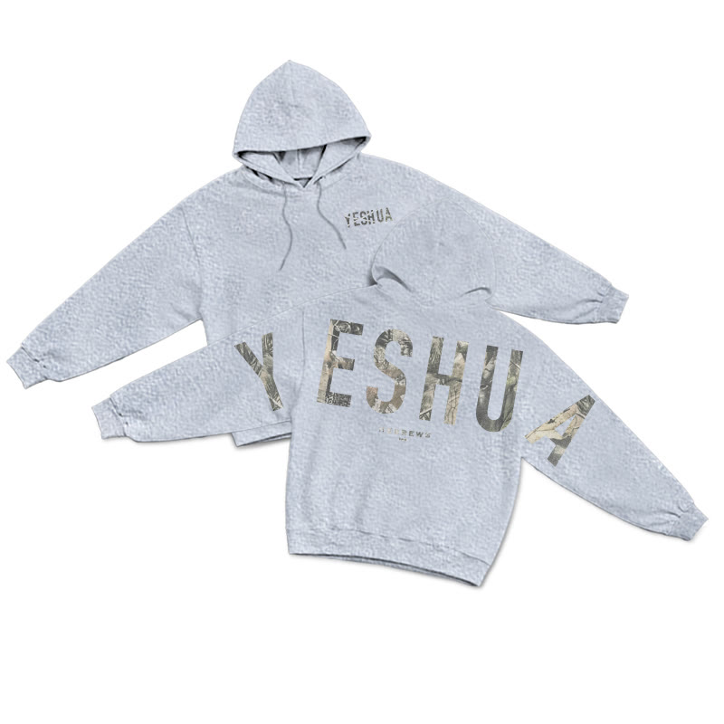 Yeshua Dead Leaves Camouflage Print Hoodie - Grey - US16-18(2XL) - image 4