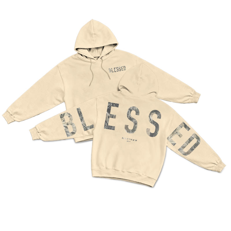 Blessed Dead Leaves Camouflage Print Hoodie - Apricot - US16-18(2XL) - image 4