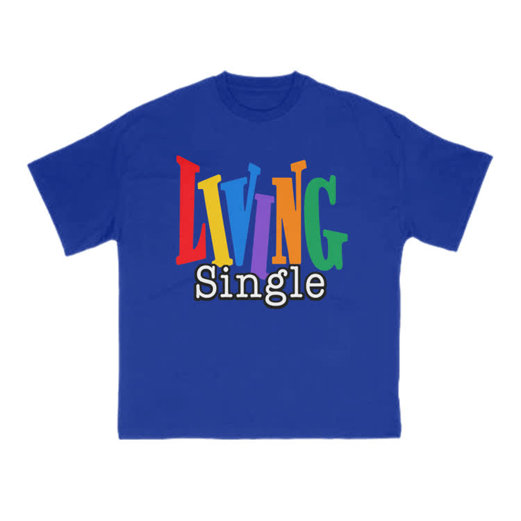 Living Single Rainbow Print T-shirt - Blue - US16-18(2XL) - image 7