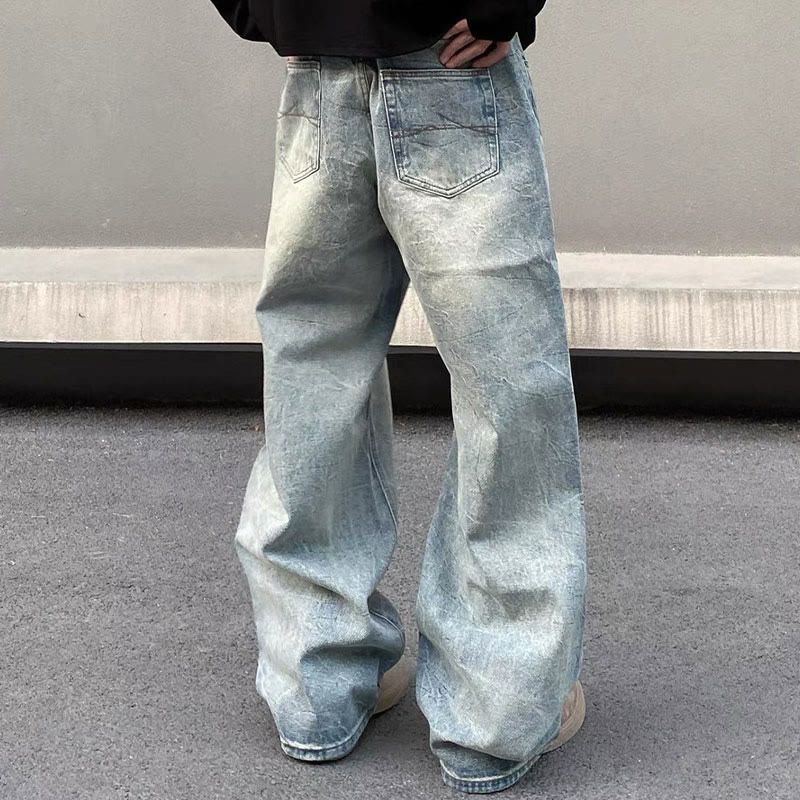 Washed Distressed Loose Jeans - image 5