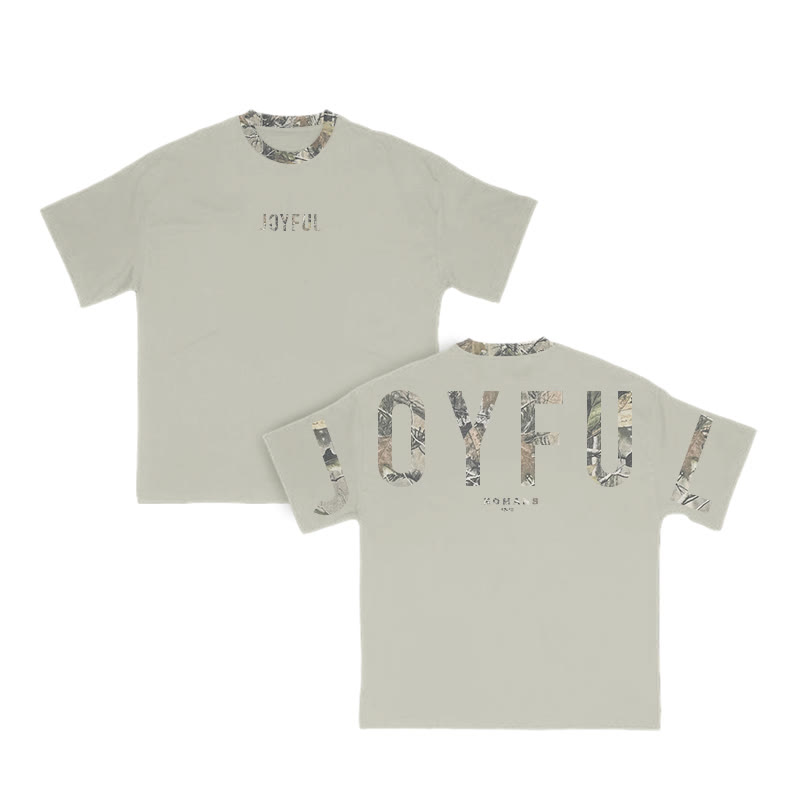 Joyful Romans 12:12 Dead Leaves Camouflage Print T-shirt - Warm Grey - 8XL - image 7