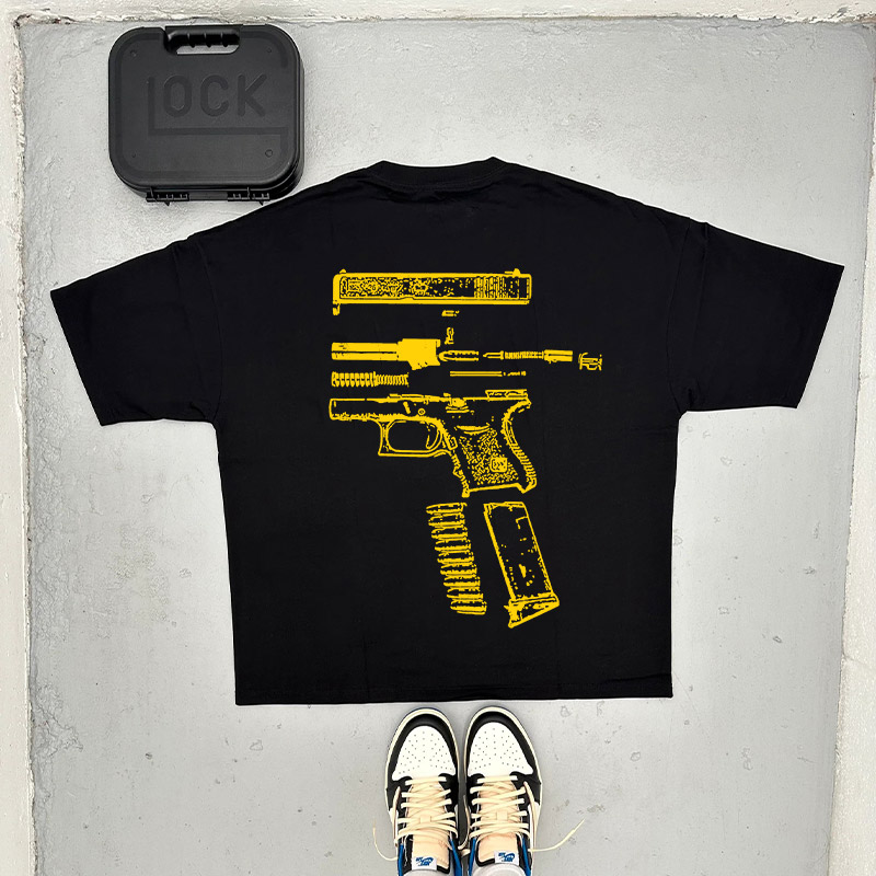 In Glock We Trust Print T-shirt 