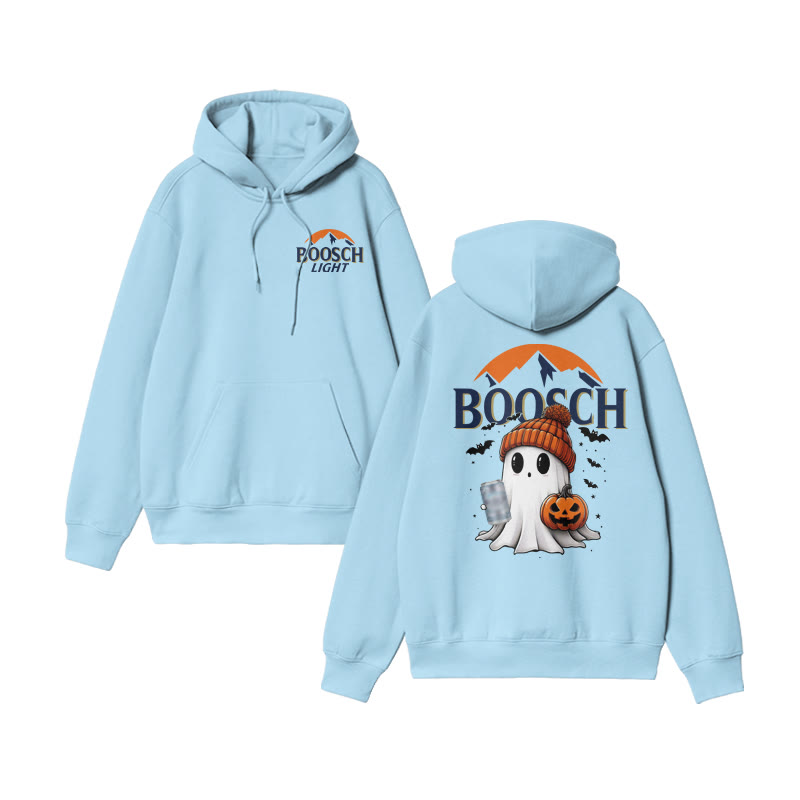 Unisex 100% Cotton Boosch Light Halloween Print Hoodie - Blue - US16-18(2XL) - image 9