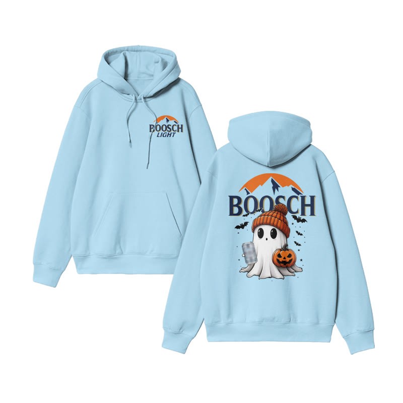 Unisex 100% Cotton Boosch Light Halloween Print Hoodie - Blue - US16-18(2XL) - image 9