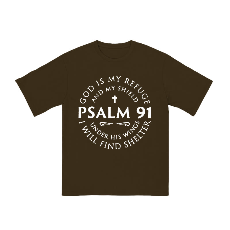 Unisex 100% Cotton Psalm 91 Print T-shirt