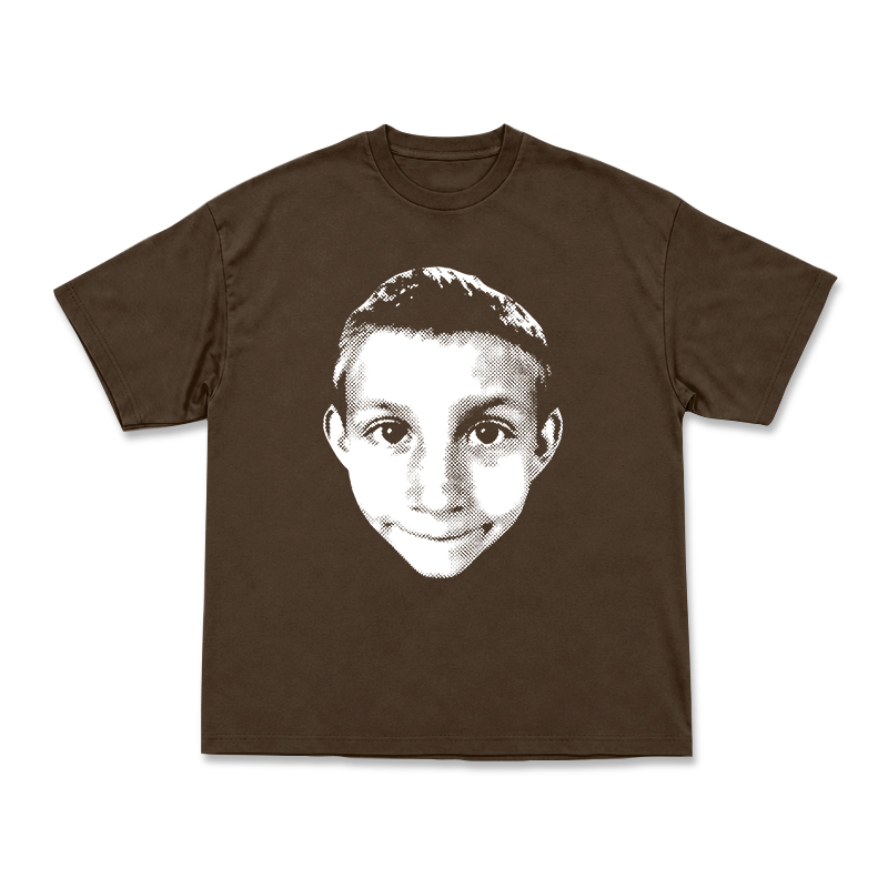 Art Inspired Half Tone Portrait Print Street T-Shirt - Coffee - US16-18(2XL) - image 7