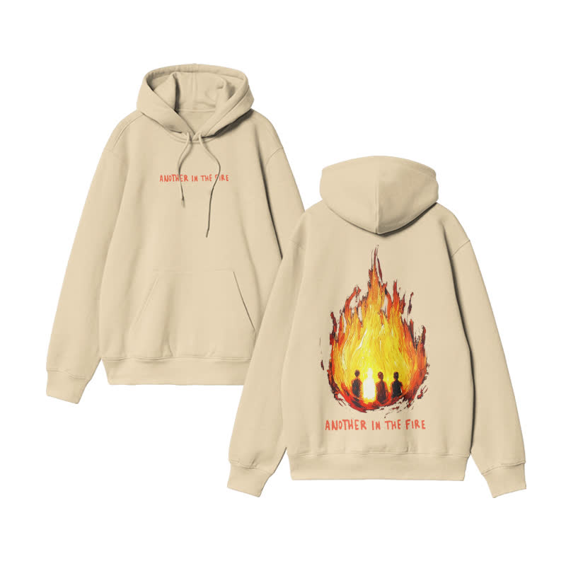 Unisex Another In The Fire Print hoodie - Apricot - US16-18(2XL) - image 4