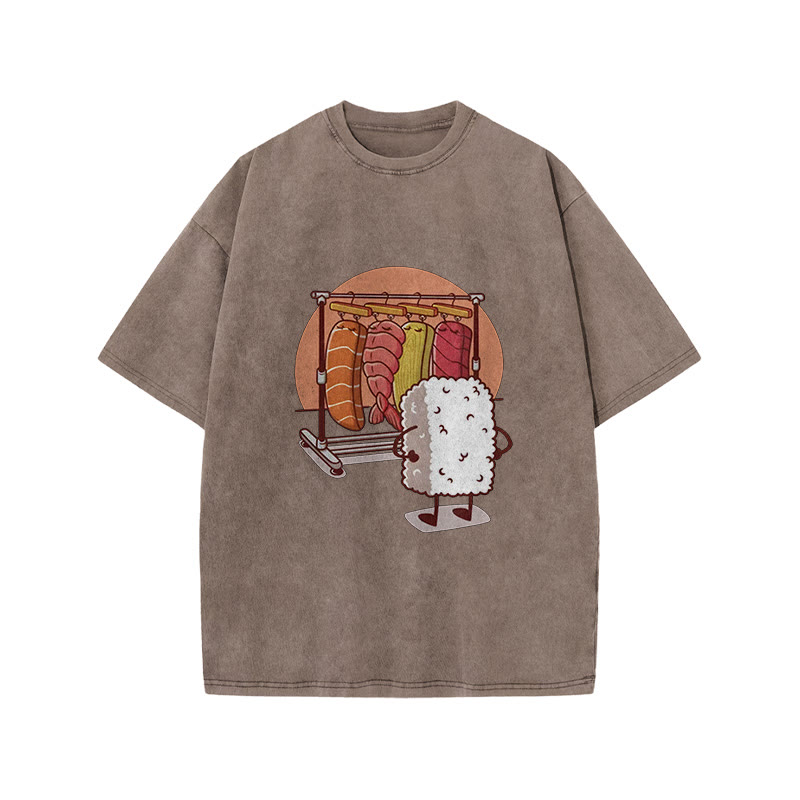 Unisex 100% Cotton Which One Should I Wear Today Print Acid Washed T-shirt