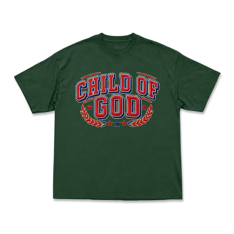 Child of God Varsity Crest T-Shirt - Green - US16-18(2XL) - image 8