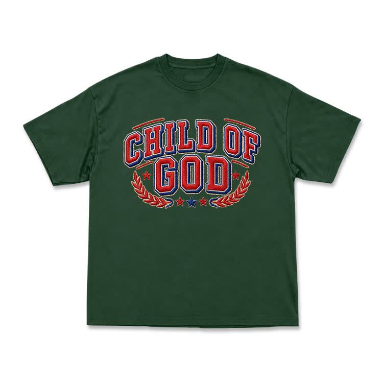 Child of God Varsity Crest T-Shirt - Green - US16-18(2XL) - image 8