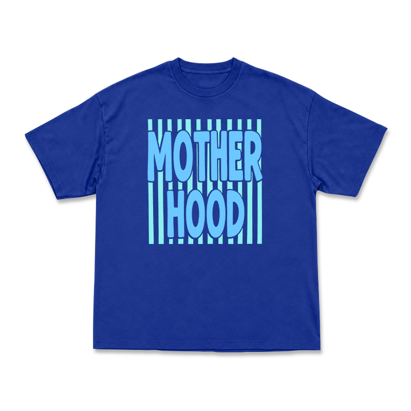 Streetwear Motherhood Round Neck Graphic Print T-Shirt - Blue - US16-18(2XL) - image 14