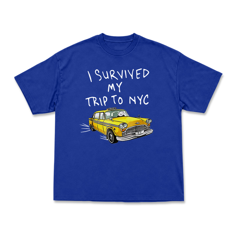 Casual I Survived My Trip to NYC Taxi Graphic T-Shirt - Blue - US16-18(2XL) - image 13