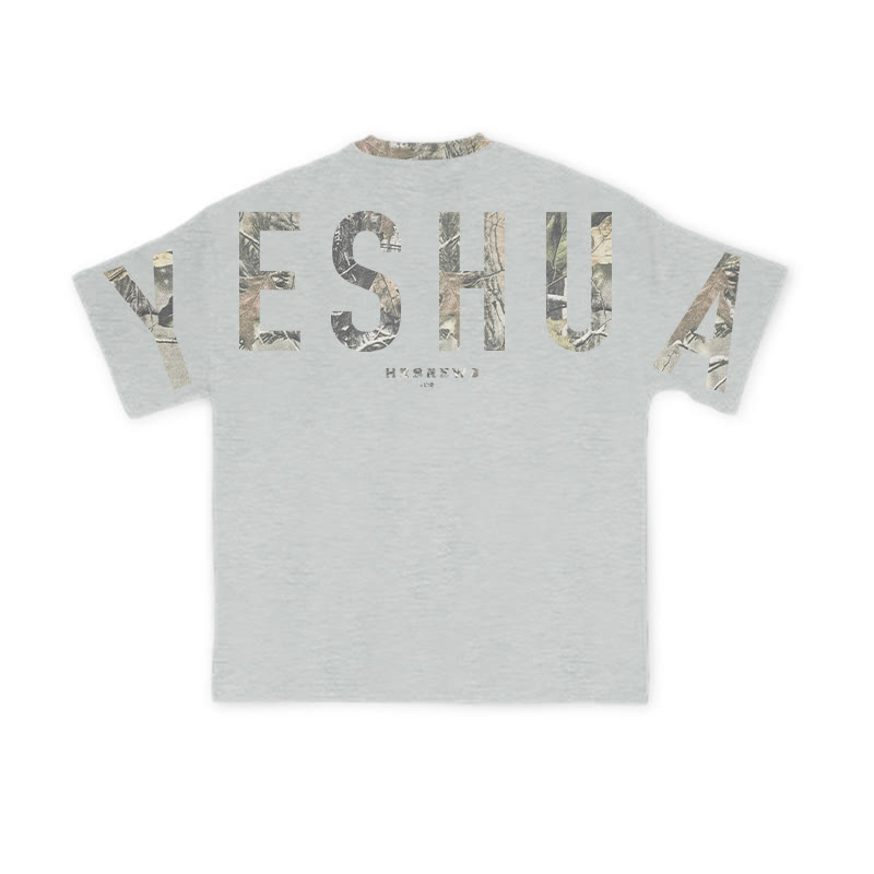 Yeshua Hebrews 13:8 Dead Leaves Camouflage Print T-shirt - image 4