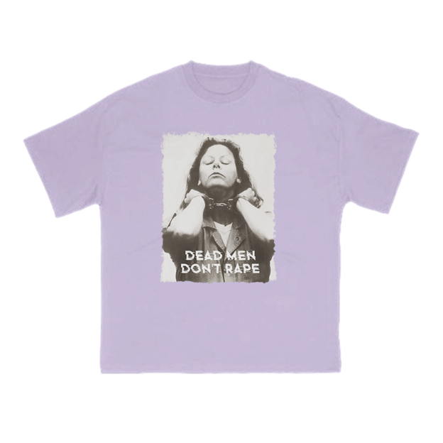 Dead Men Don't Rape Print T-shirt - Purple - US16-18(2XL) - image 10