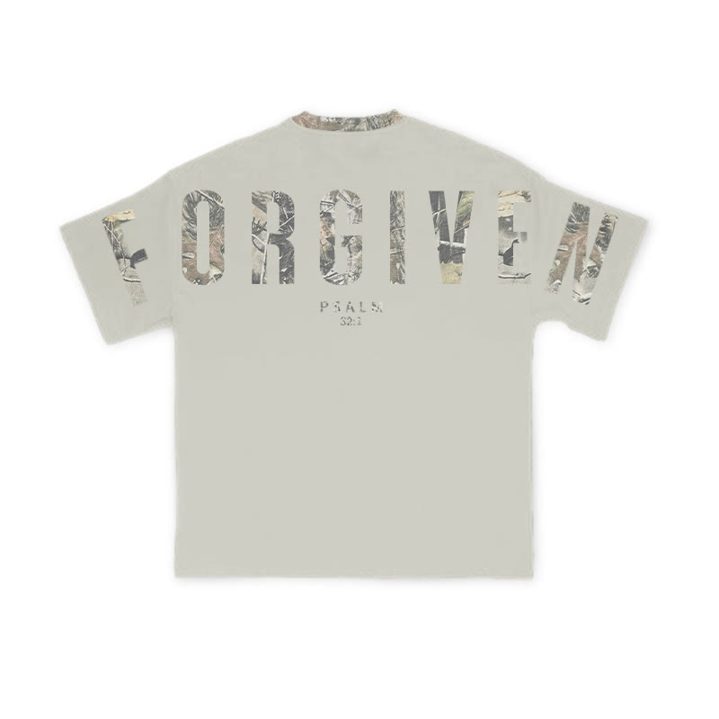 Forgiven Psalm 32:1 Dead Leaves Camouflage Print T-shirt - image 8