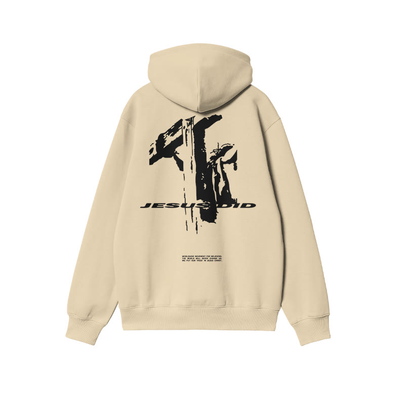 Jesus Did Print Hoodie - Apricot - US16-18(2XL) - image 4