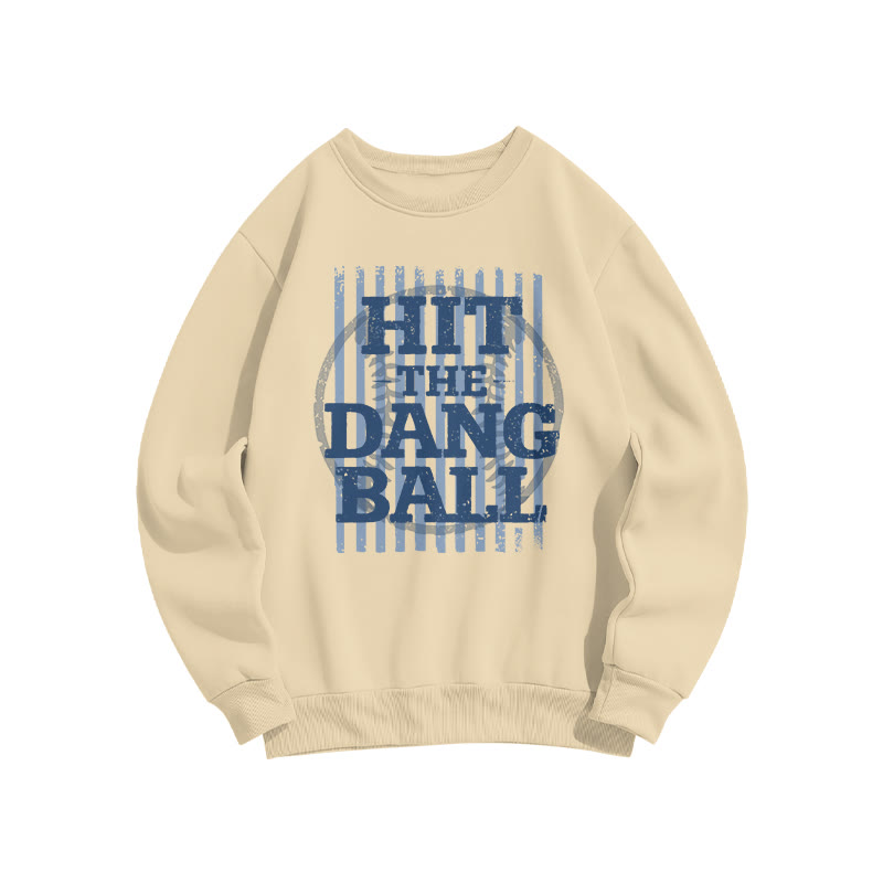 Hit The Dang Ball Print Sweatshirt - Apricot - US16-18(2XL) - image 4